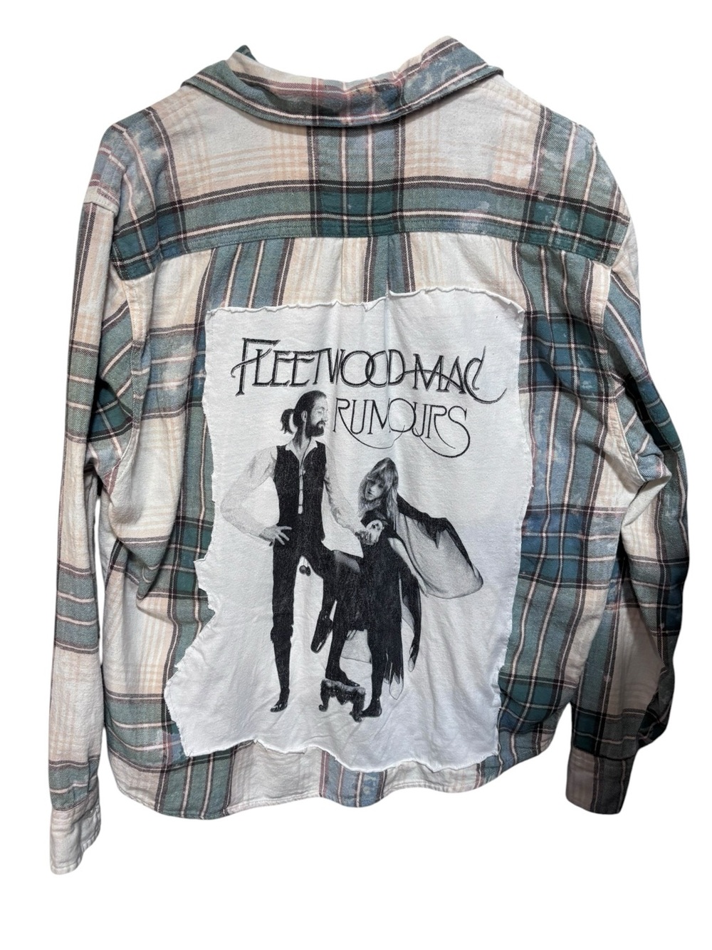 Fleetwood Mac Upcycled Flannel by Two Gypsy Souls. Size L
